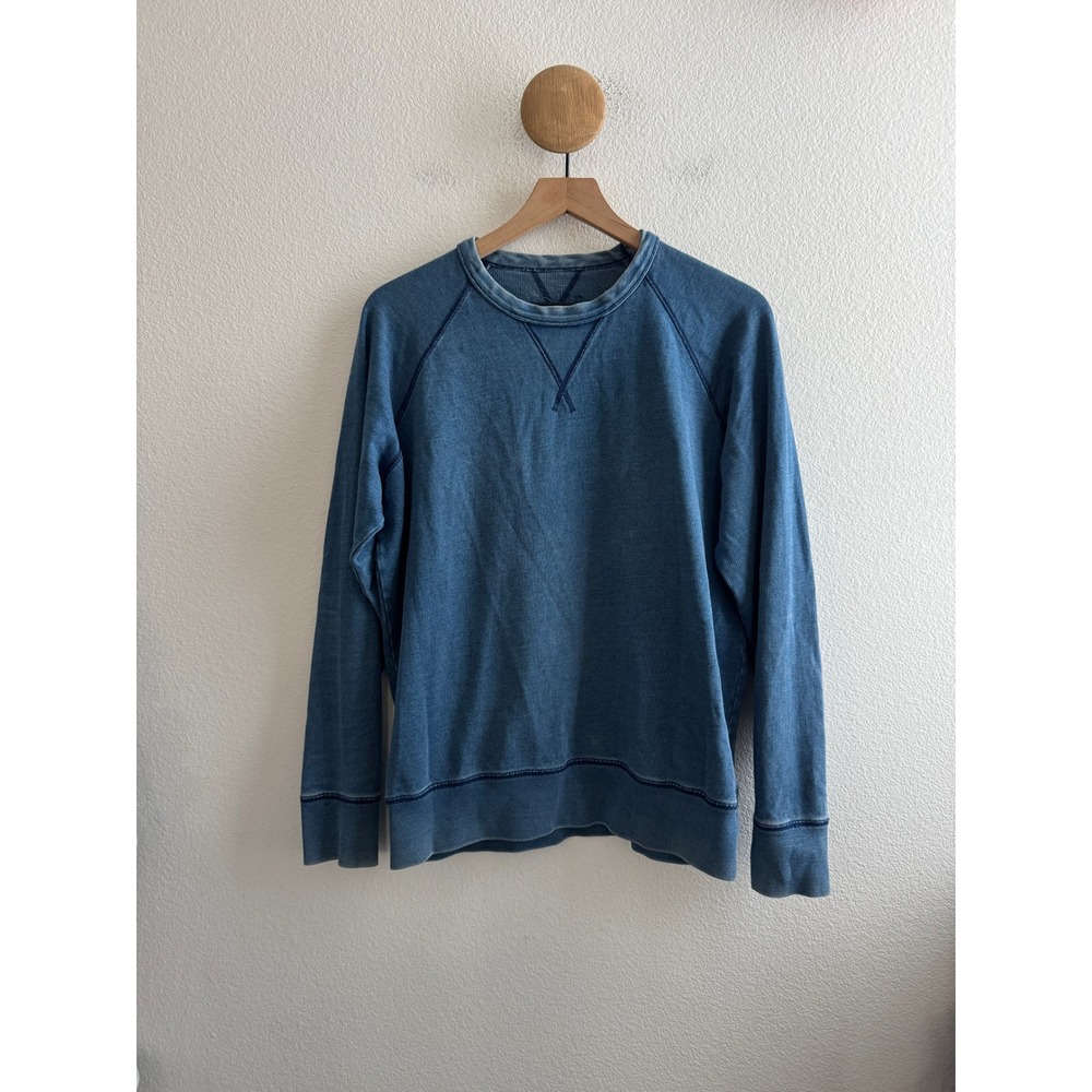 Our Legacy Blue Faded Raglan Sweatshirt Size Medium 48 Made in Portugal